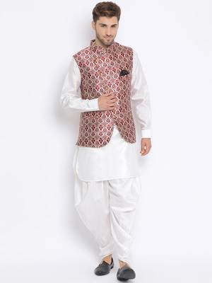 multicolor 3Pc Kurta Harem and waistcoat  1
