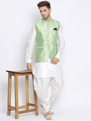 multicolor 3Pc Kurta Harem and waistcoat  5