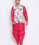 multicolor 3Pc Kurta Harem and waistcoat 