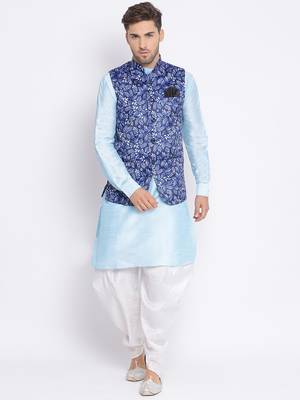 multicolor 3Pc Kurta Harem and waistcoat  1