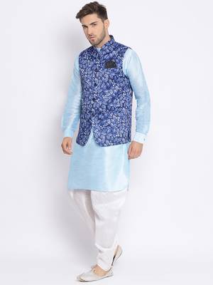 multicolor 3Pc Kurta Harem and waistcoat  2