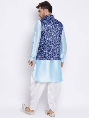 multicolor 3Pc Kurta Harem and waistcoat  4