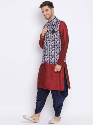 multicolor 3Pc Kurta Harem and waistcoat  2