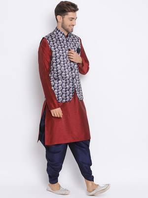 multicolor 3Pc Kurta Harem and waistcoat  3