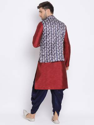 multicolor 3Pc Kurta Harem and waistcoat  4