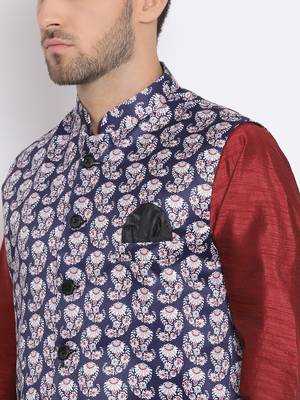 multicolor 3Pc Kurta Harem and waistcoat  5
