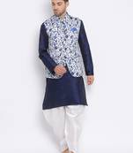 multicolor 3Pc Kurta Harem and waistcoat 