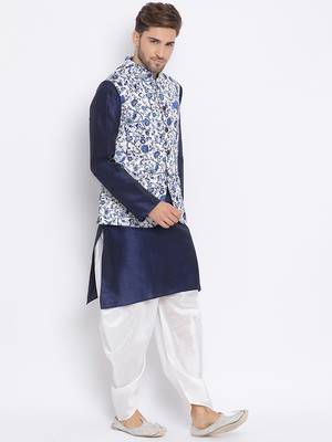 multicolor 3Pc Kurta Harem and waistcoat  3
