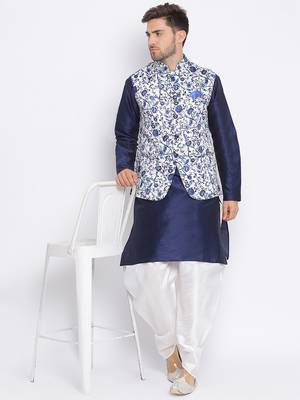 multicolor 3Pc Kurta Harem and waistcoat  5