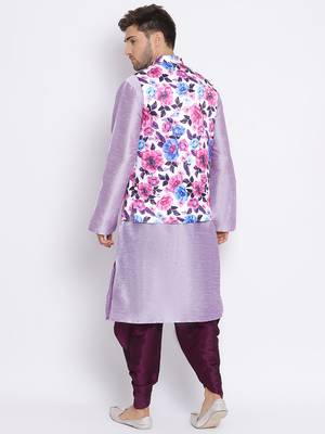 multicolor 3Pc Kurta Harem and waistcoat  4
