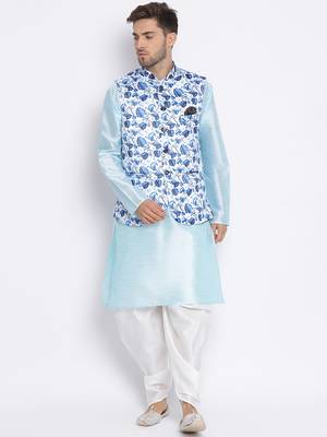 multicolor 3Pc Kurta Harem and waistcoat 1