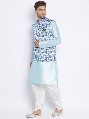 multicolor 3Pc Kurta Harem and waistcoat 2