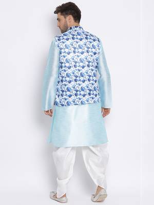 multicolor 3Pc Kurta Harem and waistcoat 4