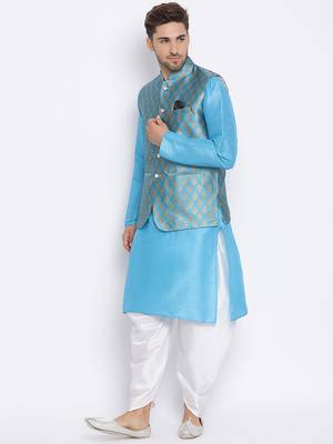 multicolor 3Pc Kurta Harem and waistcoat 2