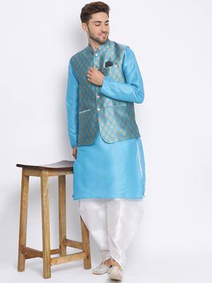 multicolor 3Pc Kurta Harem and waistcoat 5