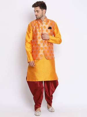 multicolor 3Pc Kurta Harem and waistcoat 1