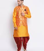 multicolor 3Pc Kurta Harem and waistcoat