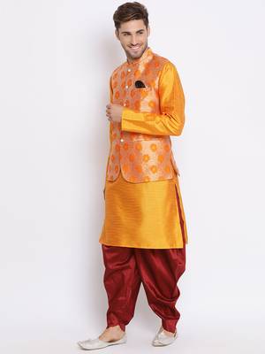 multicolor 3Pc Kurta Harem and waistcoat 2