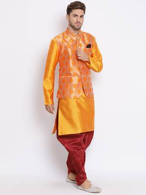 multicolor 3Pc Kurta Harem and waistcoat 3