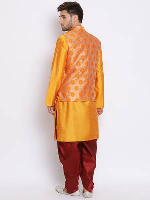 multicolor 3Pc Kurta Harem and waistcoat 4