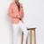 Orange 3 Pc Blazer Shirt and Trouser Set