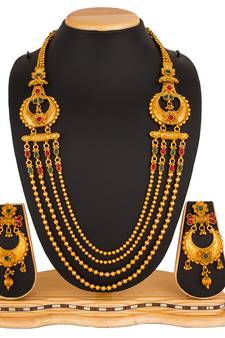 multicolor Traditinal Gold Plated Alloy Necklace