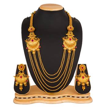 multicolor Traditinal Gold Plated Alloy Necklace 1