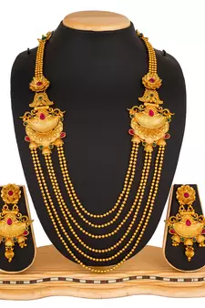 multicolor Traditinal Gold Plated Alloy Necklace