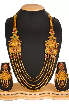 multicolor Traditinal Gold Plated Alloy Necklace