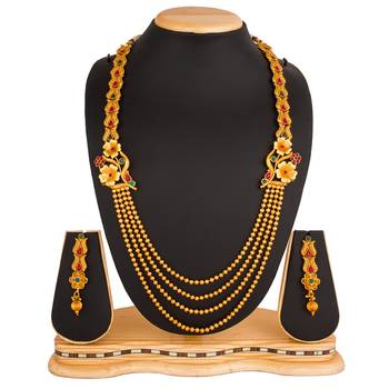 multicolor Traditinal Gold Plated Alloy Necklace 1