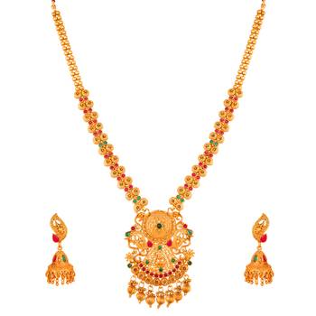 multicolor Traditinal Gold Plated Alloy Necklace 1