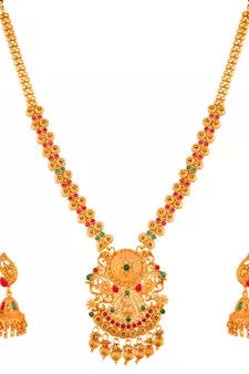 multicolor Traditinal Gold Plated Alloy Necklace