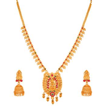 multicolor Traditinal Gold Plated Alloy Necklace 1