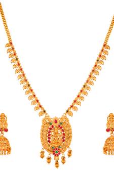 multicolor Traditinal Gold Plated Alloy Necklace