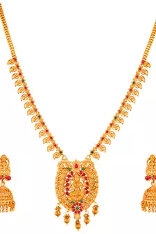 multicolor Traditinal Gold Plated Alloy Necklace