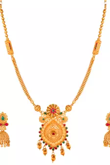 multicolor Traditinal Gold Plated Alloy Necklace