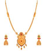 multicolor Traditinal Gold Plated Alloy Necklace