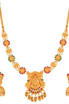 multicolor Traditinal Gold Plated Alloy Necklace
