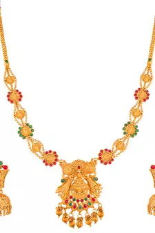 multicolor Traditinal Gold Plated Alloy Necklace