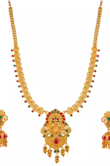 multicolor Traditinal Gold Plated Alloy Necklace
