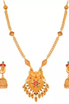 multicolor Traditinal Gold Plated Alloy Necklace