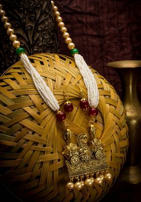 multicolor Traditinal Gold Plated Alloy Necklace 1
