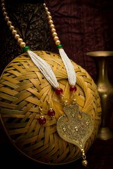 multicolor Traditinal Gold Plated Alloy Necklace