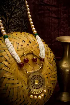 multicolor Traditinal Gold Plated Alloy Necklace