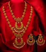 multicolor Traditinal Gold Plated Alloy Necklace