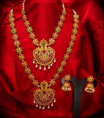 multicolor Traditinal Gold Plated Alloy Necklace 1