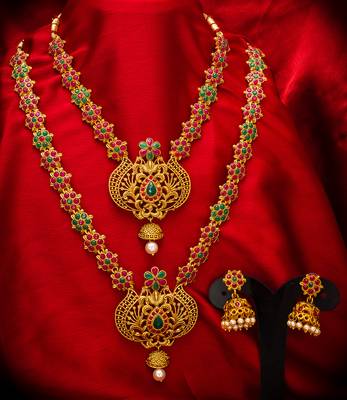 multicolor Traditinal Gold Plated Alloy Necklace 1