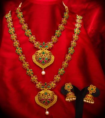 multicolor Traditinal Gold Plated Alloy Necklace 1