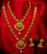 multicolor Traditinal Gold Plated Alloy Necklace