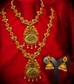 multicolor Traditinal Gold Plated Alloy Necklace